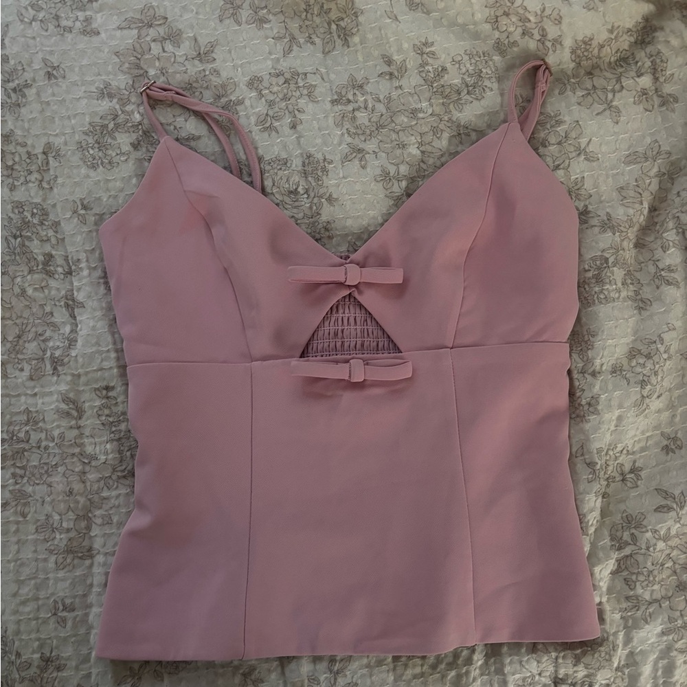 Abercrombie Pink Sleeveless Cut Out Top